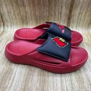 Adidas Lightblaze Slide Men's 11 Red Black Louisville Cardinals Sandals IH7116
